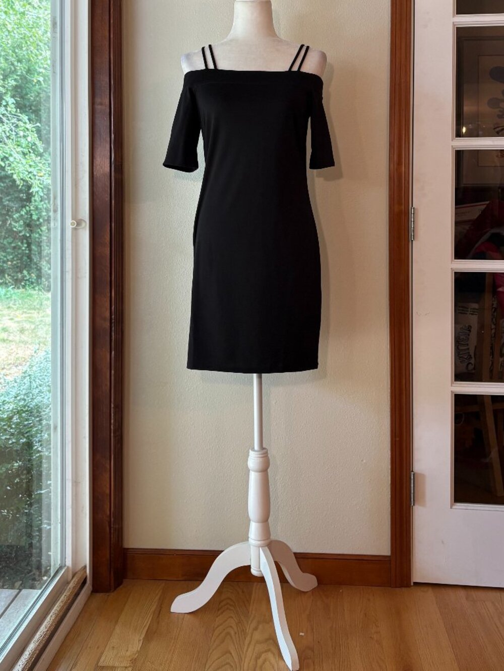 H&M Black Dress Off Shoulder Bodycon Little Black Dress LBD M Clubwear Night Out